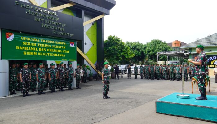 Dandim 0510/Tigaraksa Pimpin Sertijab  Danramil Serta Perwira