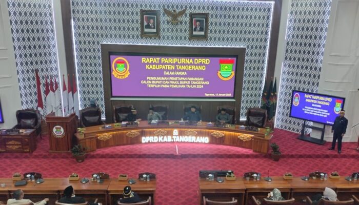 Rapat Paripurna DPRD Tetapkan Maesyal Intan Bupati dan Wakil Bupati Tangerang