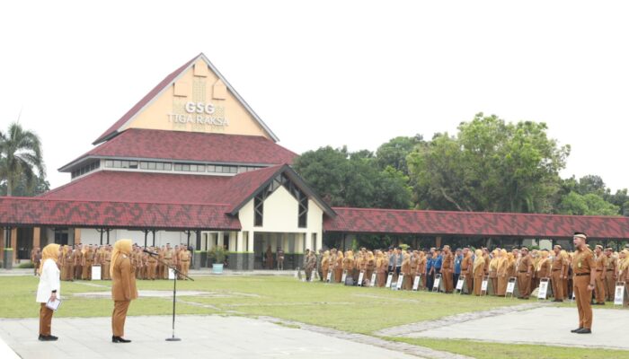 Pasca Pelantikan, Intan Pimpin Apel Perdana di Puspemkab Tangerang