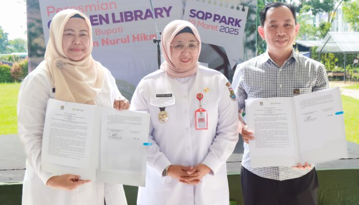 Wabup Intan Bersama Disperpusip Resmikan Garden Library