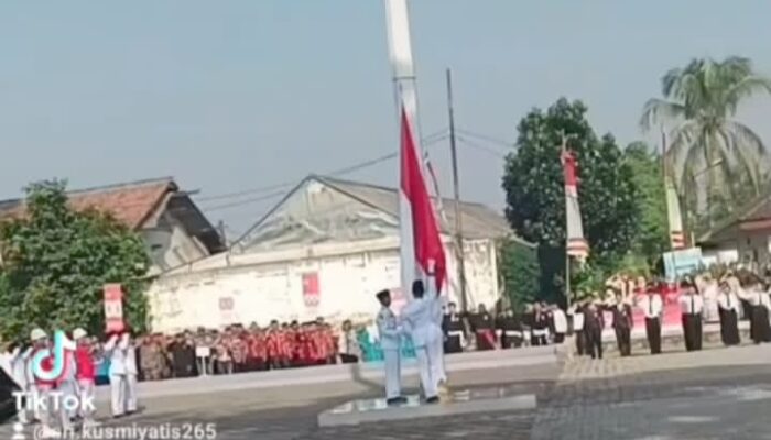 Viral di Tiktok, Pengibaran Bendera HUT RI ke 80 Kecamatan Cisoka Dinilai Tak Sempurna
